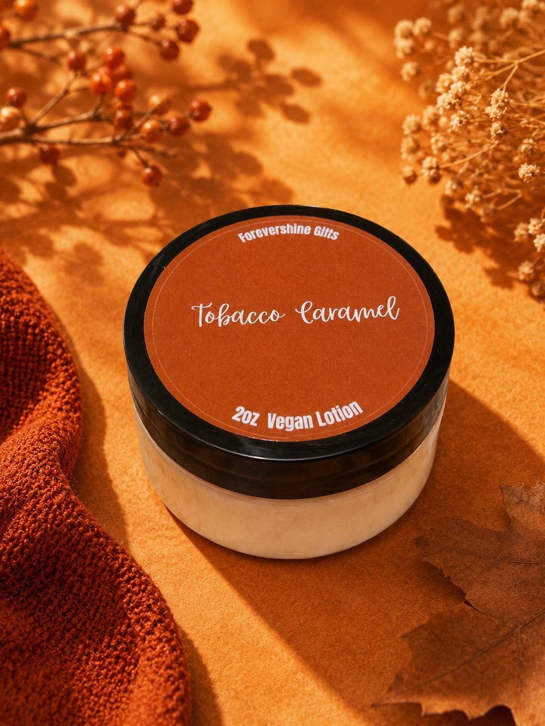 Tobacco Caramel Vegan Lotion - 2oz Mini Travel Size