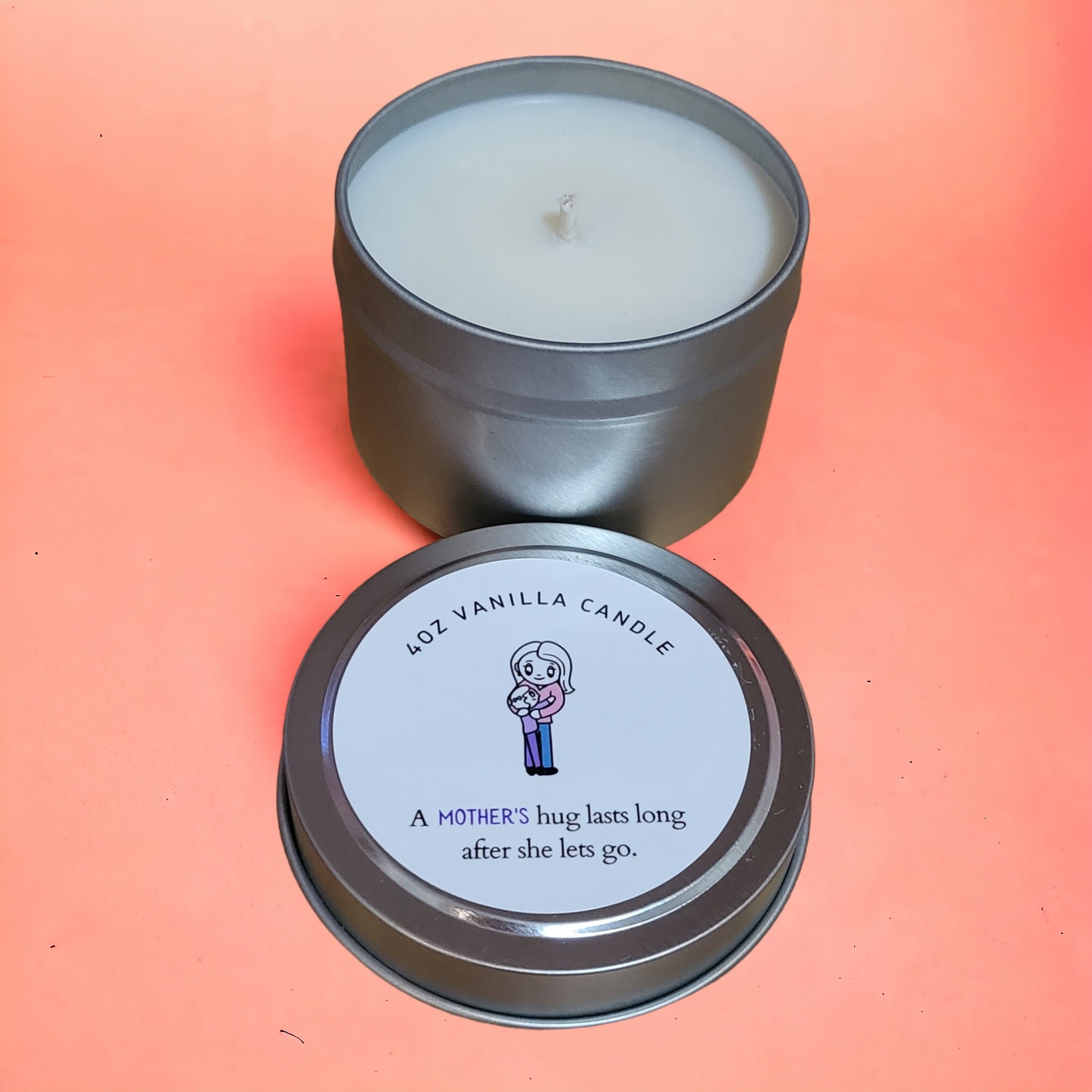 Vanilla Soy Candle for Mom: Sentimental Gift, 4oz