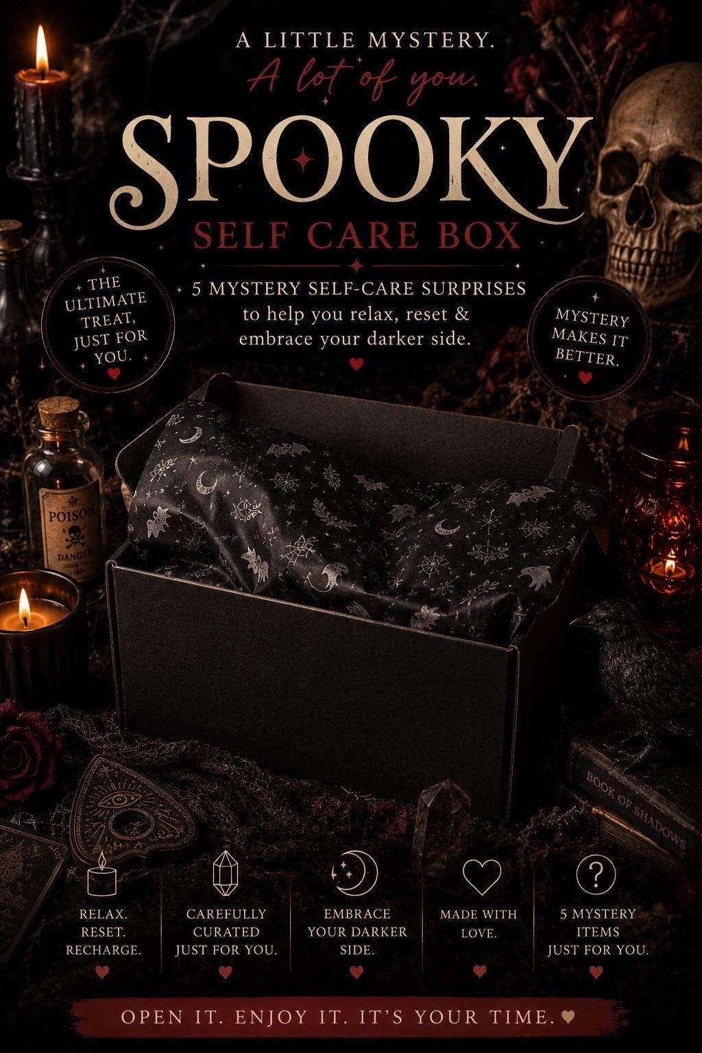 Spooky Self Care Box - Horror Lover Gifts - Halloween Gifts - Scary Gifts - Horror Lover