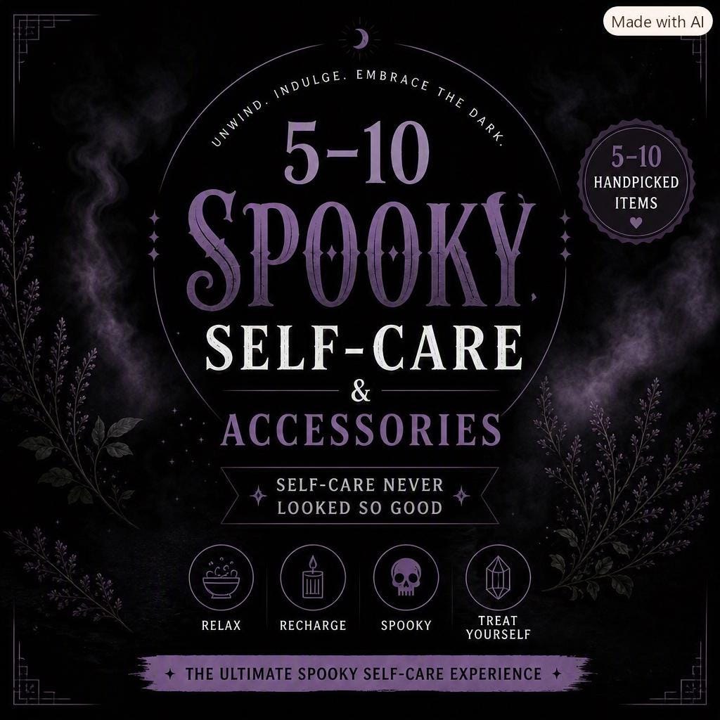 Gothic Self‑Care Box Spooky Halloween Gift for Horror Fans Witchy Bath & Spa Set