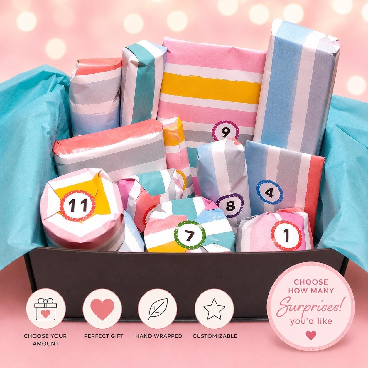Custom Self Care Advent Calendar: Personalized Countdown Gift Box