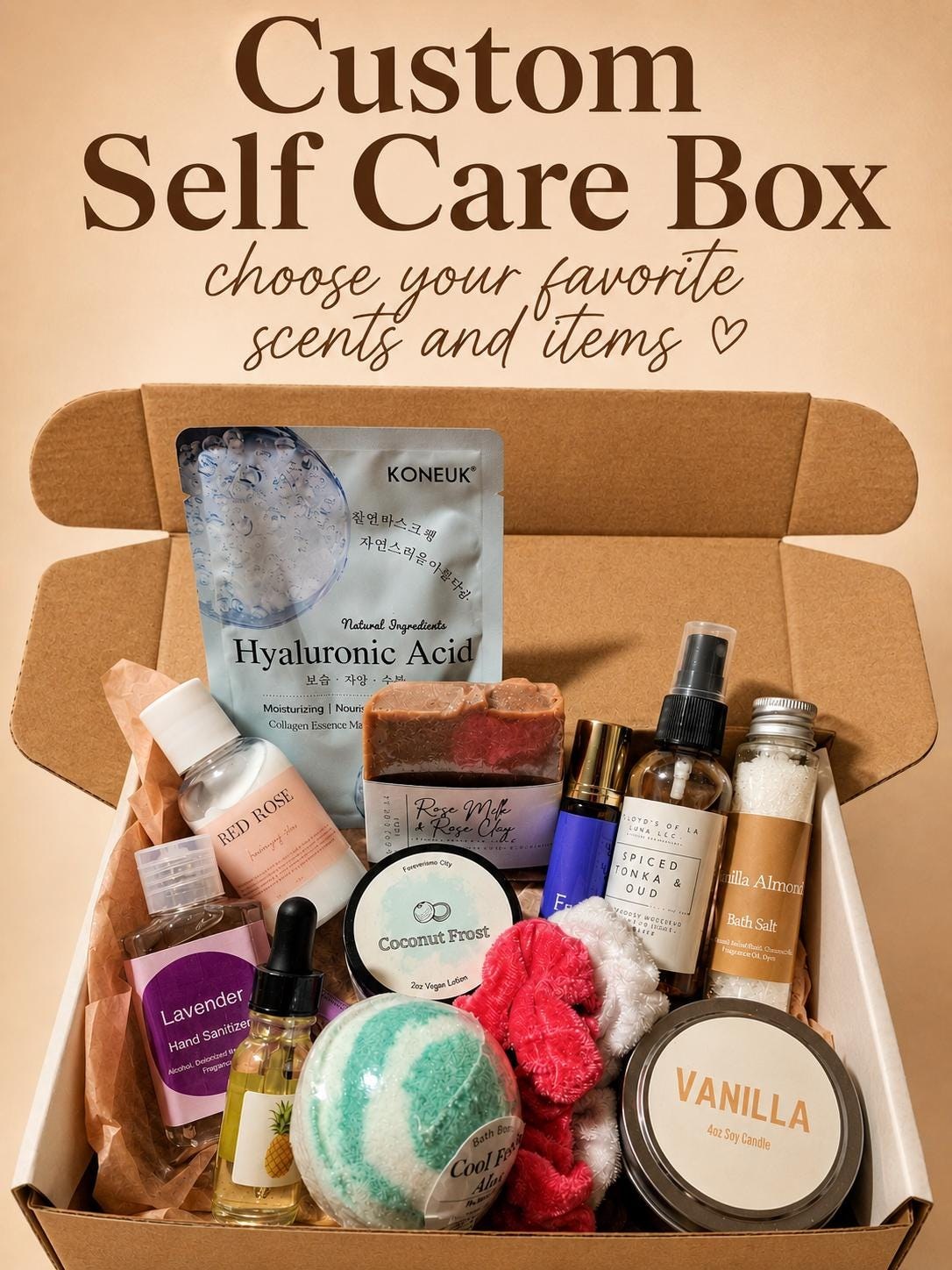Build Your Box - Custom Self Care Box - Personalized Gift - Pick Your Scents and Items
