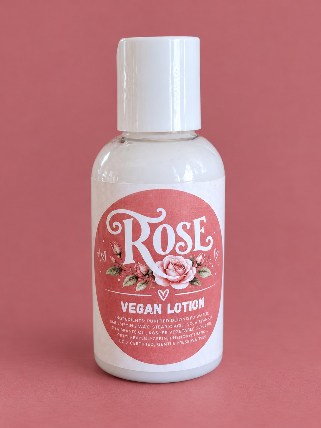 Rose Vegan Lotion, Floral Body Lotion, Rose Scented Moisturizer, Romantic Self Care Gift, Botanical Skincare, Lotion Gift for Her, handmade by Forevershine Gifts