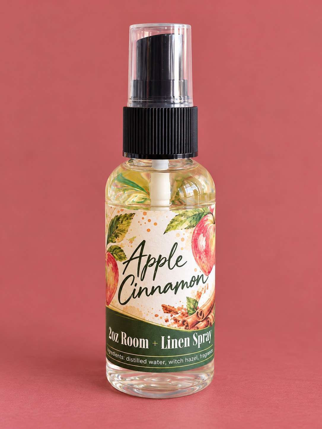 Apple Cinnamon Room Spray, 2 oz Room and Linen Spray, Cozy Fall Home Fragrance, Cinnamon Apple Room Mist, Autumn Gift for Home, handmade by Forevershine Gifts