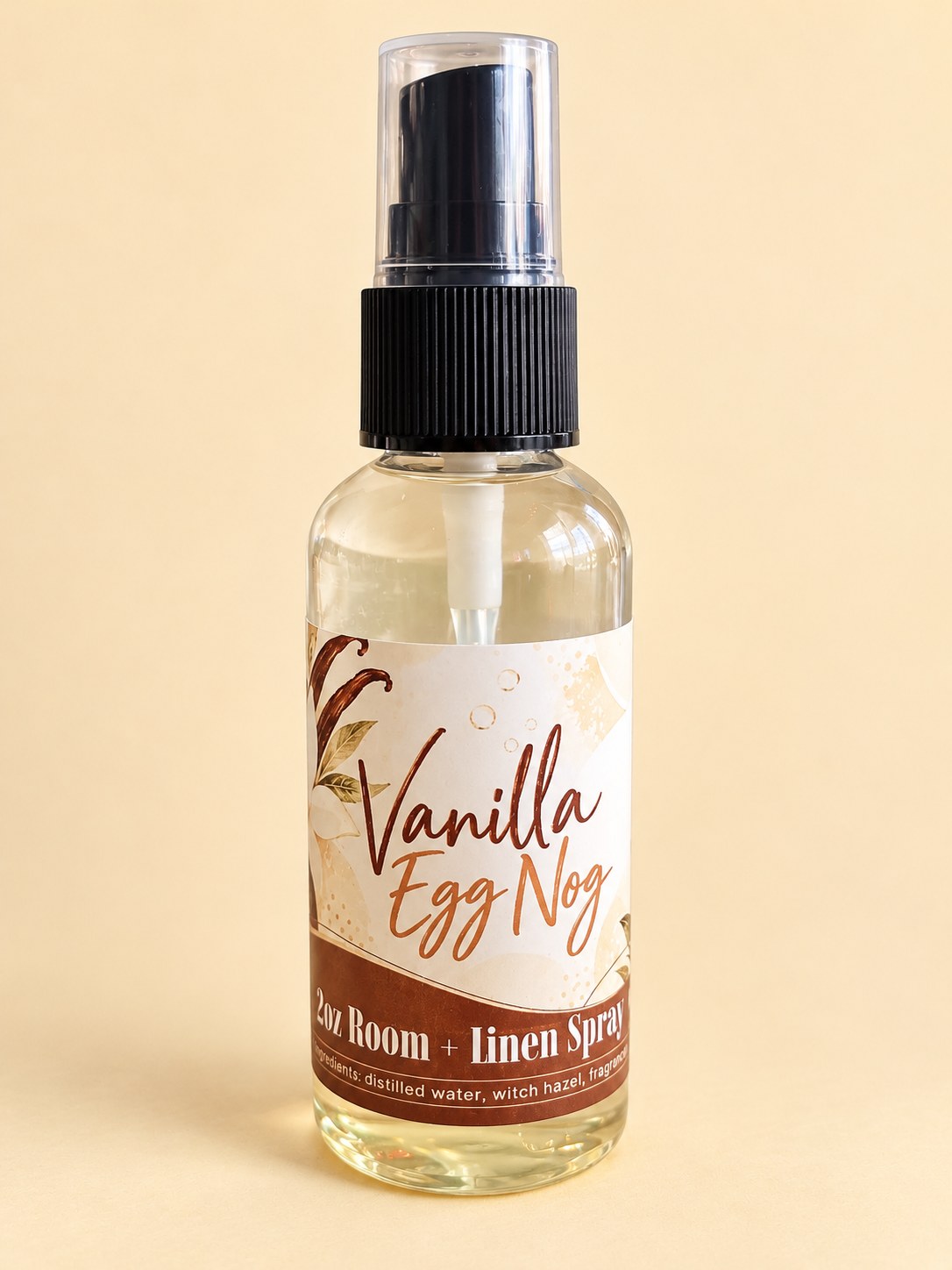 Vanilla Egg Nog Room Spray, 2 oz Room and Linen Spray, Creamy Vanilla Holiday Home Fragrance, Christmas Room Mist, Winter Gift, handmade by Forevershine Gifts
